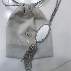 Kendra Scott long pendant necklace silver